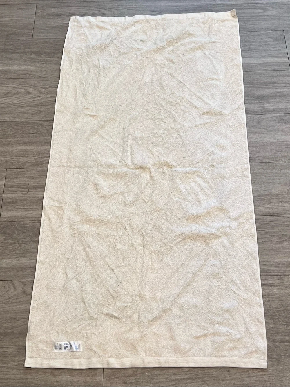 Vintage Martex Sheri Rose Bath Towel Geometric Floral 24x48 Made in USA